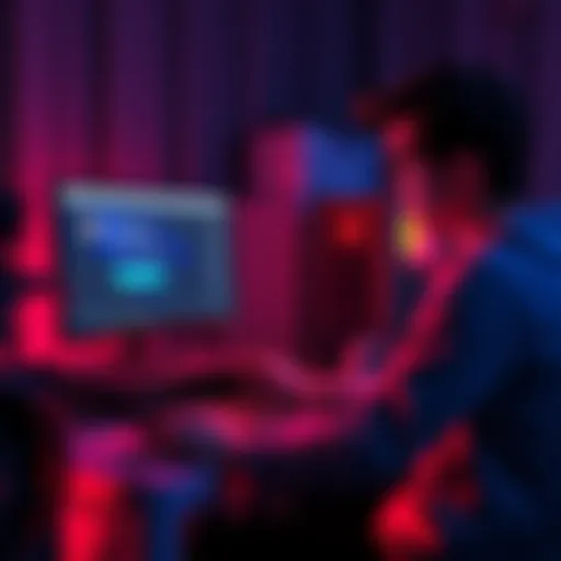 A person setting up an Avalon 3s Bitcoin miner connected to a computer with a Coinbase address on the screen.