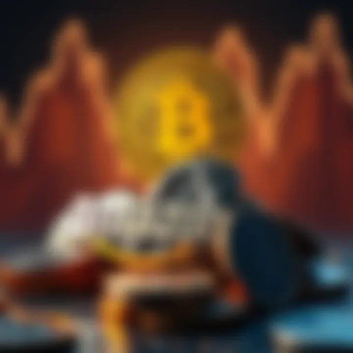 Bitcoin symbol rising above Amazon logo and Silver coins, showing its new status as the 6th largest asset