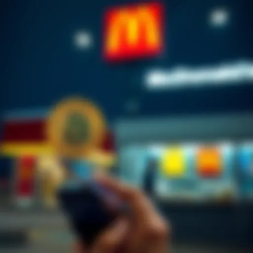 A person paying for food at a McDonald's in San Salvador using Bitcoin on their smartphone.