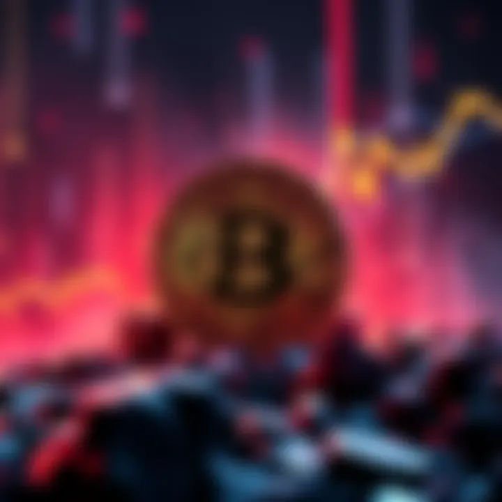 A visual representation of Bitcoin's sharp decline amidst financial uncertainty