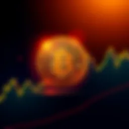 A line chart showing Bitcoin's value approaching the $50K mark, with trends indicating a downward movement and a potential buying opportunity.