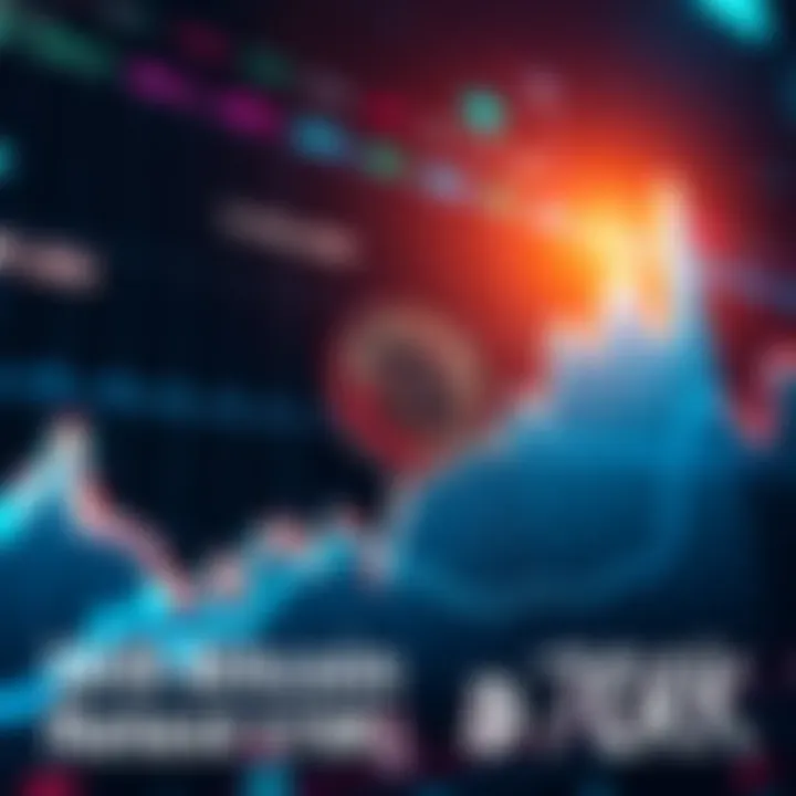 A rising Bitcoin price chart showing an upward trend towards $70,000