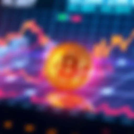 A chart showing Bitcoin's price movements with an upward trend, illustrating market fluctuations.