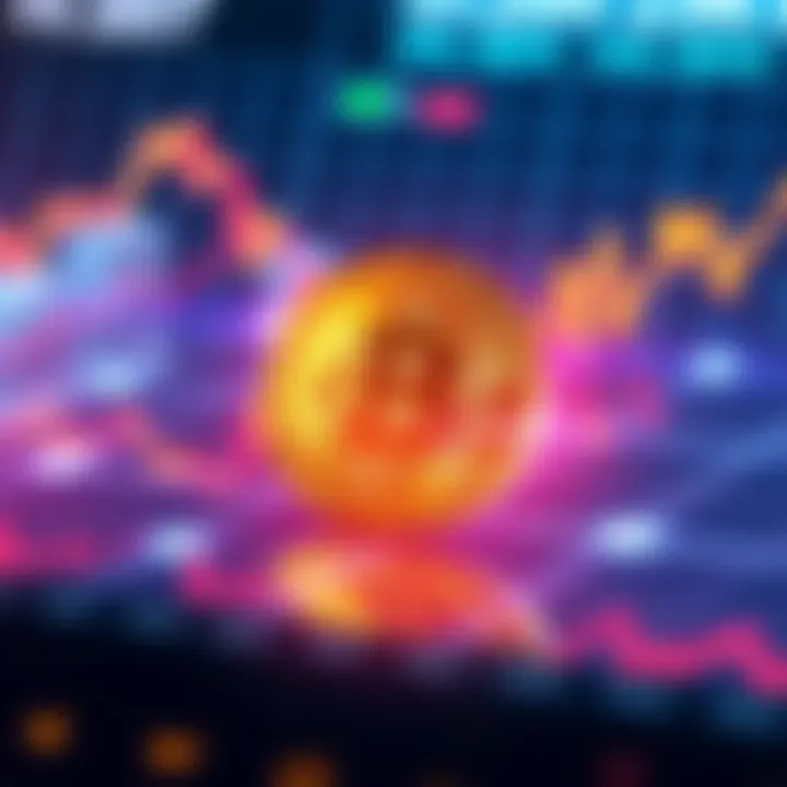 A chart showing Bitcoin's price movements with an upward trend, illustrating market fluctuations.