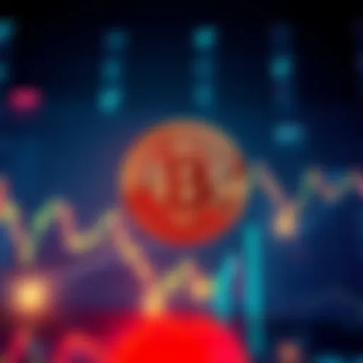 A chart showing Bitcoin price fluctuations with a downward trend towards 60k