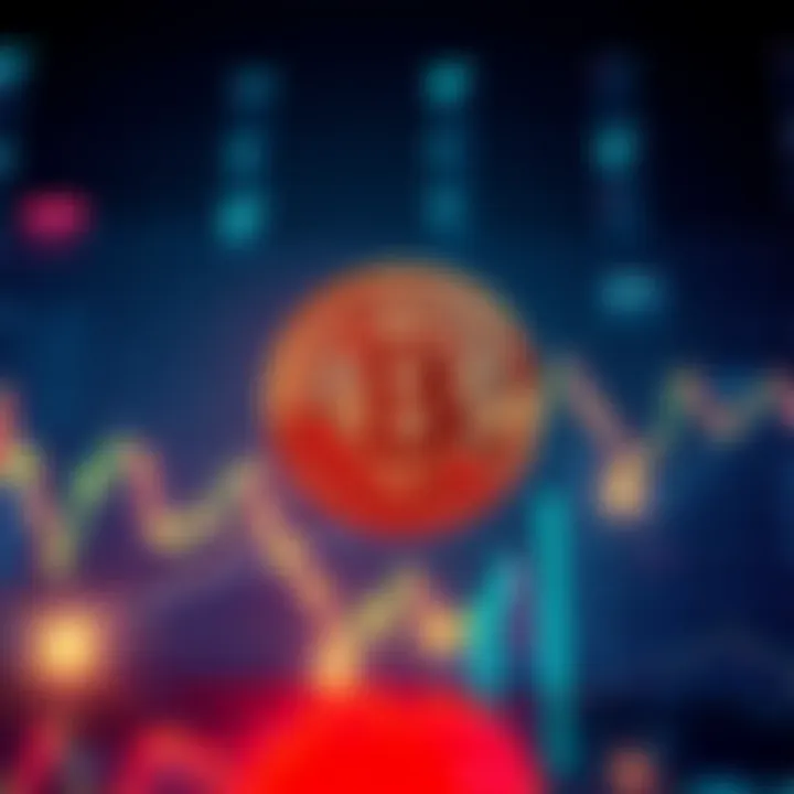 Bitcoin price chart A chart showing Bitcoin price fluctuations with a downward trend towards 60k