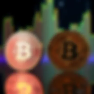 Bitcoin Price Comparison A split image showing Bitcoin at $10K on one side and Bitcoin at $67K on the other, highlighting price changes and perceptions of value.