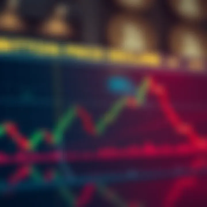 A graph showing Bitcoin's price dropping sharply, with a downward trend line and red indicators to symbolize decline.