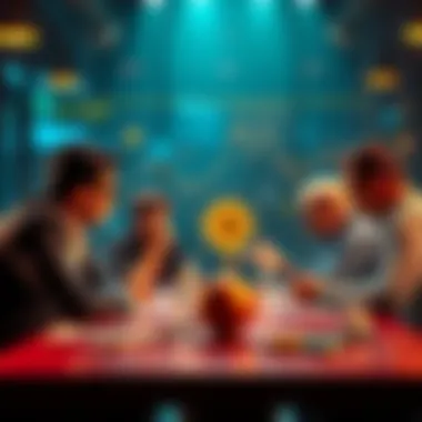 People discussing Bitcoin's future value and investment potential at a table