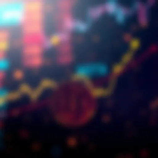 A line graph showing the decline in Bitcoin prices following the Federal Reserve's announcement, with a focus on market fluctuations.