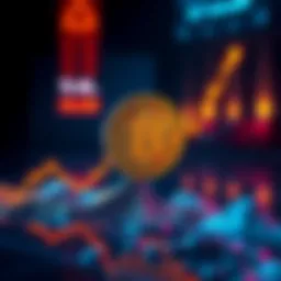 Bitcoin Price Drop A downward trend graph depicting Bitcoin's price decline, highlighting concerns about El Salvador's economy under President Bukele.