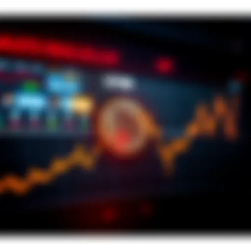 A graph showing a sharp decline in Bitcoin value as the US market opens