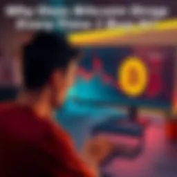 A person looking frustrated at a computer screen showing declining Bitcoin prices after a recent buy