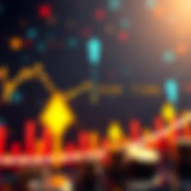 A graph showing Bitcoin's price decline from 79,000 to 77,000 with downward arrows and market trends.