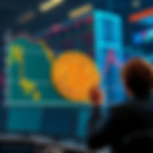 A graph showing Bitcoin's sharp decline after a Federal Reserve rate cut, with traders reacting in confusion.