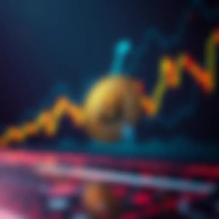 Bitcoin graphic showing a downward trend below $90K