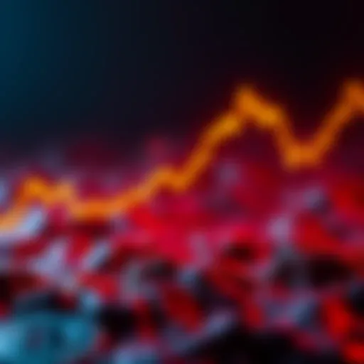 A graphic showing a downward trend in Bitcoin's value, indicating a decline compared to the previous year.