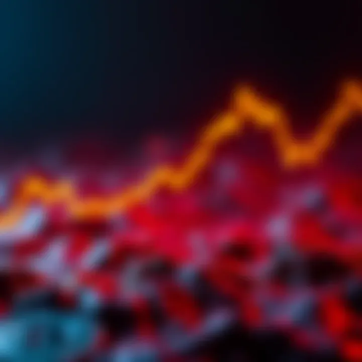 A graphic showing a downward trend in Bitcoin's value, indicating a decline compared to the previous year.