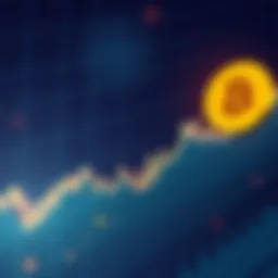 Graph showing declining Bitcoin price with a marker for $30,000, indicating potential rebound