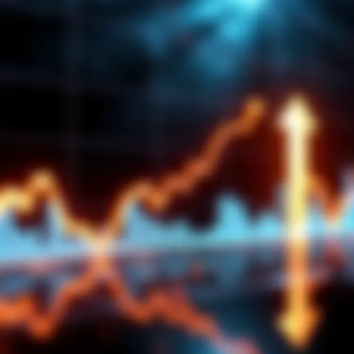 A basic chart showing Bitcoin price trends with arrows indicating possible upward and downward movements for 2026.