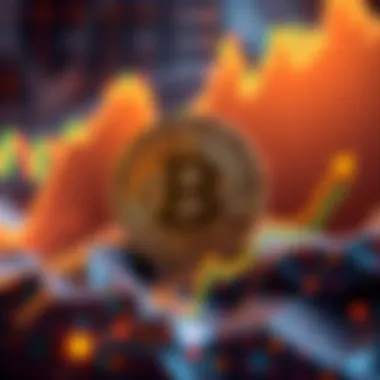 Bitcoin price prediction A graphic showing Bitcoin's price stabilizing and expected to rise, with arrows indicating growth trends.