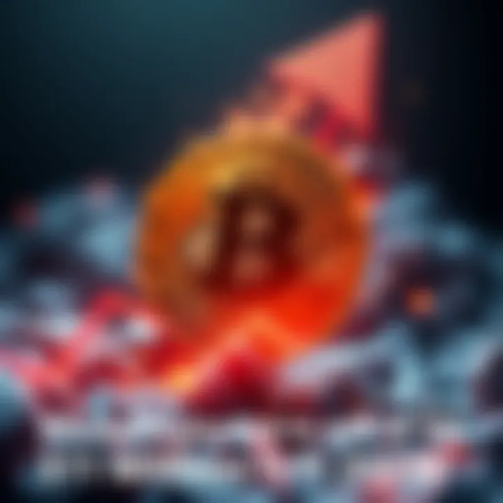 Graphic showing Bitcoin logo with a rising arrow, indicating forecasted price increase towards $1 million by 2030