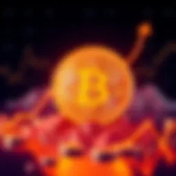 Bitcoin Price Rise Graphic showing Bitcoin symbol with an upward trend in price, representing banks embracing cryptocurrency.