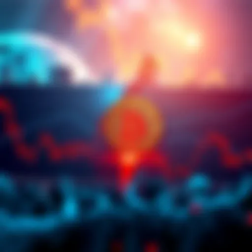 A graphic showing Bitcoin's rising price chart with a $100K target highlighted and symbols of panic sellers in the background.