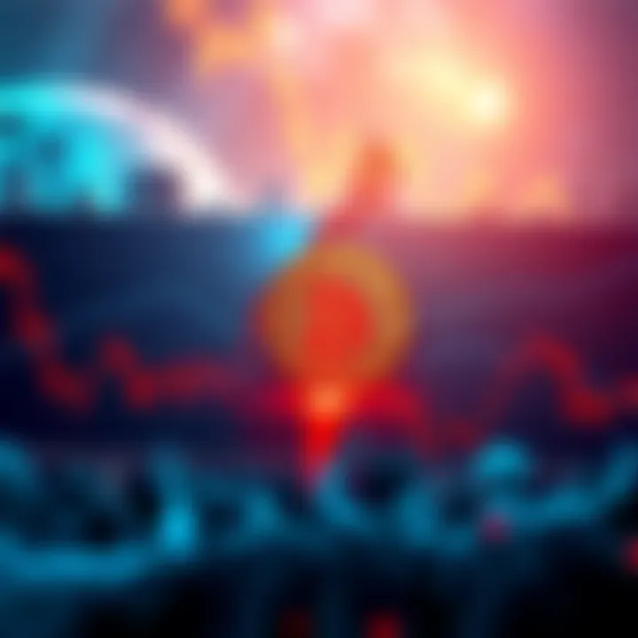 A graphic showing Bitcoin's rising price chart with a $100K target highlighted and symbols of panic sellers in the background.