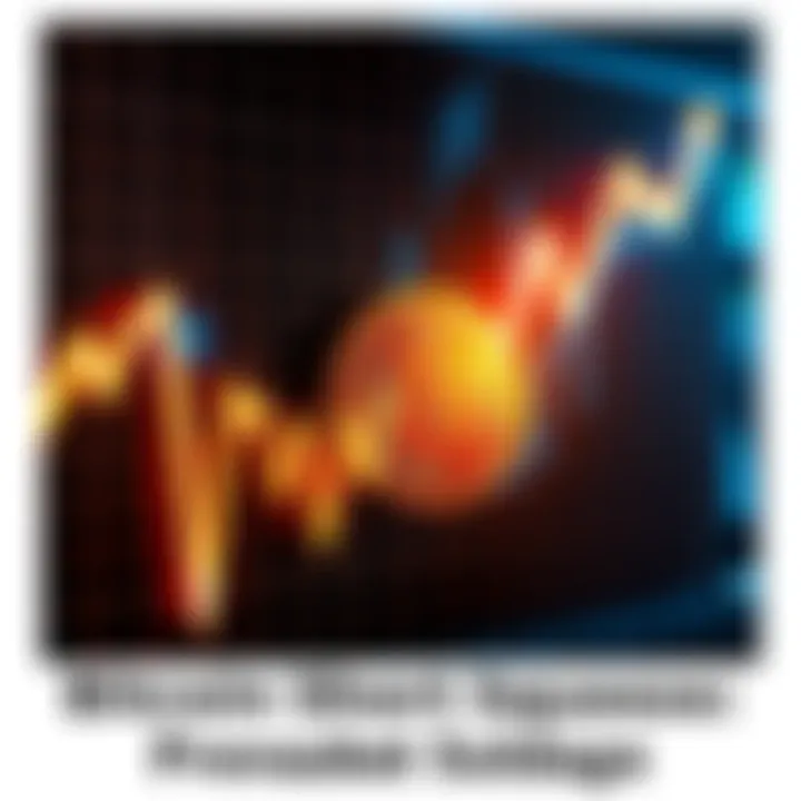 A Bitcoin price chart showing a sharp upward trend indicating a potential market surge