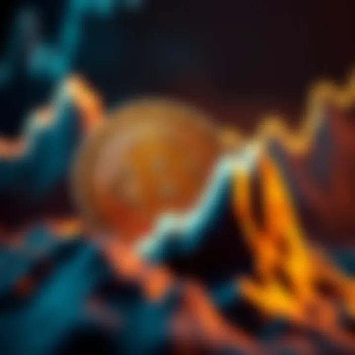 Bitcoin logo with a rising graph in the background, symbolizing the price increase to $73,000.