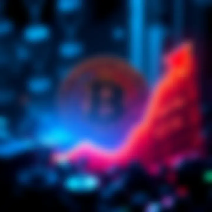 Bitcoin Price Surge Graphic showing Bitcoin symbol with an upward trend, indicating price increase over $77,000