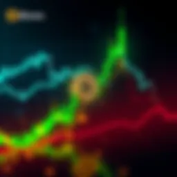 A graph showing a sharp increase in Bitcoin prices with a prominent green candle on the chart.