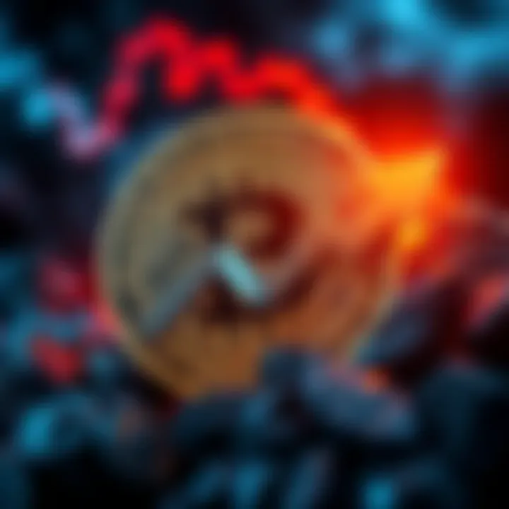 Bitcoin Price Surge Bitcoin logo with an upward arrow indicating price rise past $73,000