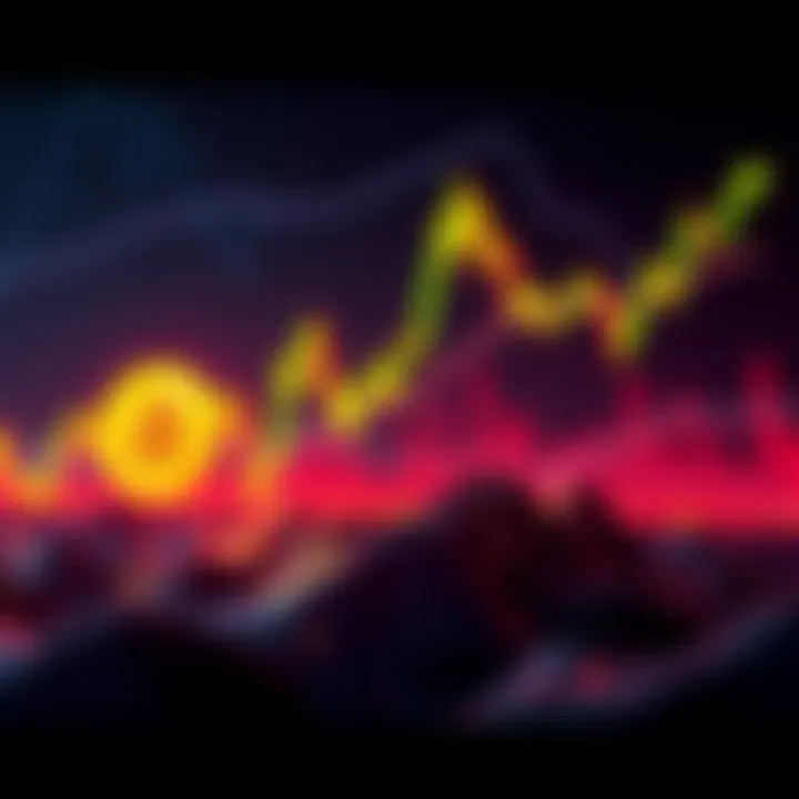 A visual representation of Bitcoin's price chart showing a surge past $122k with a muted retail engagement in the background.
