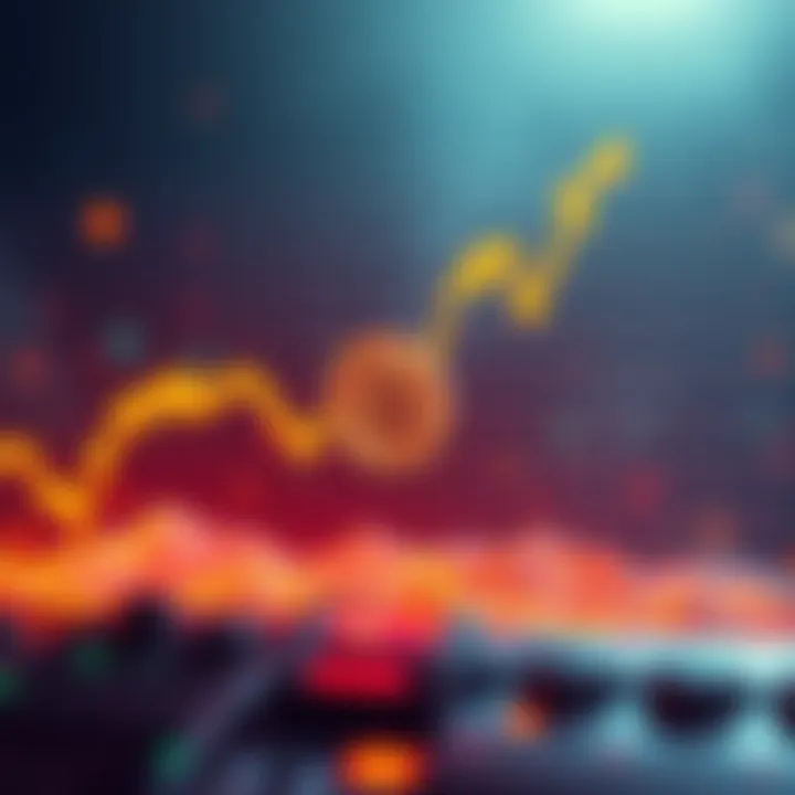 A graphic showing Bitcoin's price rising sharply on a chart, indicating a new all-time high.