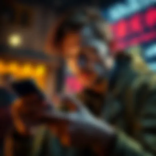 A person using a smartphone to buy Bitcoin on the Strike app with a thoughtful expression