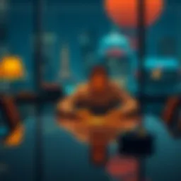 Person reflecting on Bitcoin investment Individual sitting at a table with a Bitcoin symbol, pondering over wealth and inheritance choices