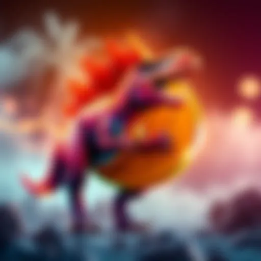 Bitcoin-saurus Logo A colorful Bitcoin-saurus logo representing the excitement of the Upril launch in the crypto community.