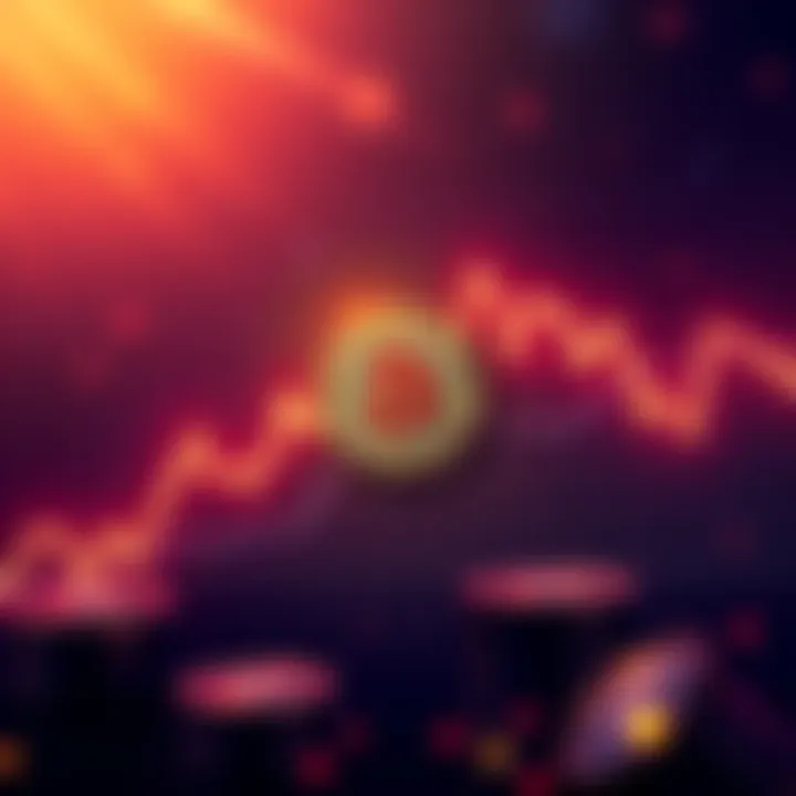 Graph showing decline in Bitcoin value as long-term holders sell a large amount of BTC, indicating market volatility.