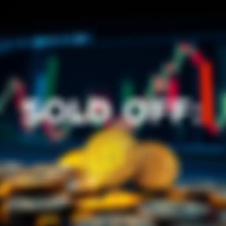 Bitcoin Sold Off Visual representation of Bitcoin being sold with a downward price trend, depicting a graph and Bitcoin coins