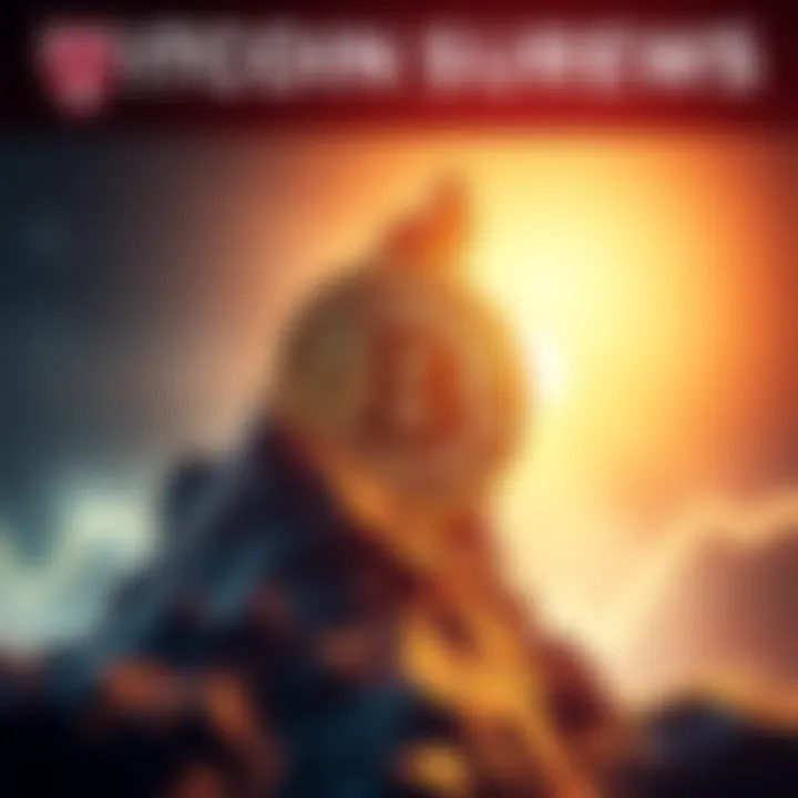 A visual representation of Bitcoin rising dramatically, symbolizing potential growth to $1 million, with a Harvard logo in the background.