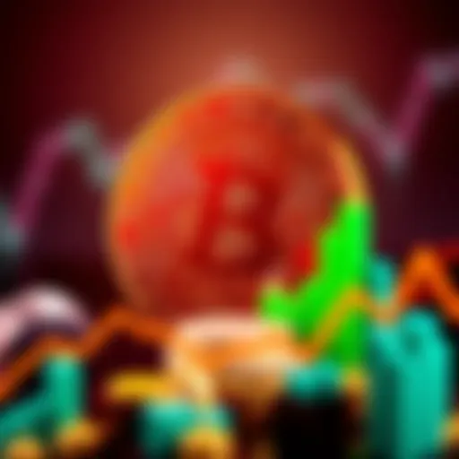 Bitcoin logo with a rising graph, indicating a surge past $59,000