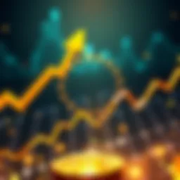 A graphical representation showing Bitcoin's price increase by 3% after a strategic sale, with upward arrows and a positive market trend.