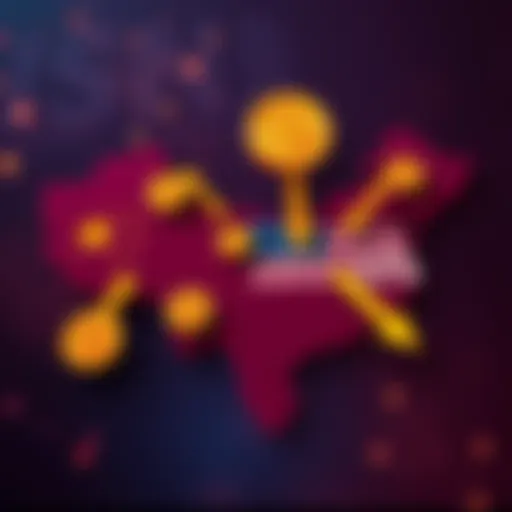 Map showing China and the U.S. with Bitcoin symbols and arrows indicating theft blame