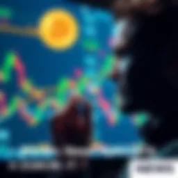 A person contemplating the decision to convert their Bitcoin into ZCash, with cryptocurrency charts in the background.