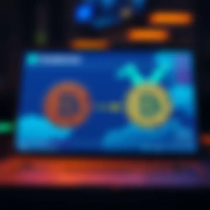 A visual representation of two Bitcoin addresses on a screen showing a user's concern about which address to trust for a transfer to Kraken.