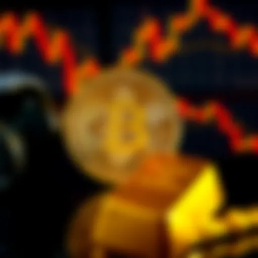 A graphic showing Bitcoin symbol next to a gold bar, highlighting the valuation difference.