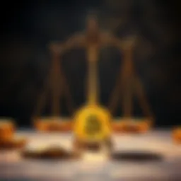 A representation of Bitcoin and scales of justice, symbolizing the Yadi Zhang case and its impact on victims in Britain.