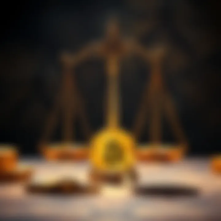 A representation of Bitcoin and scales of justice, symbolizing the Yadi Zhang case and its impact on victims in Britain.